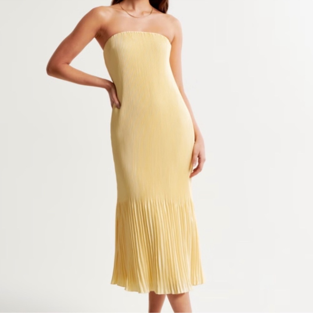 A&F Giselle Pleated Midi Dress